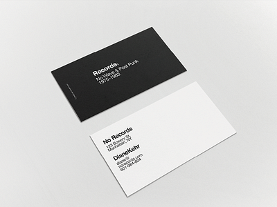 No Records Business Card