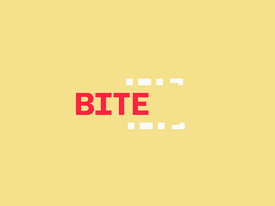 [bite] food icon illustration type typography