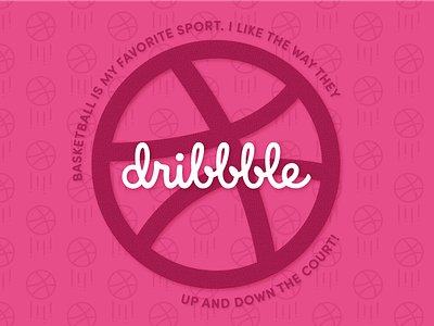 We Love That Basketball basketball icon illustration monoline pattern pink