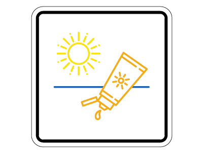 Sunscreen Pictogram 2 iconography pictogram sign summer sun sunscreen