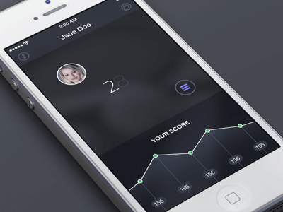 New Score [GIF] animation app chart flat gif graph ios7 iphone score
