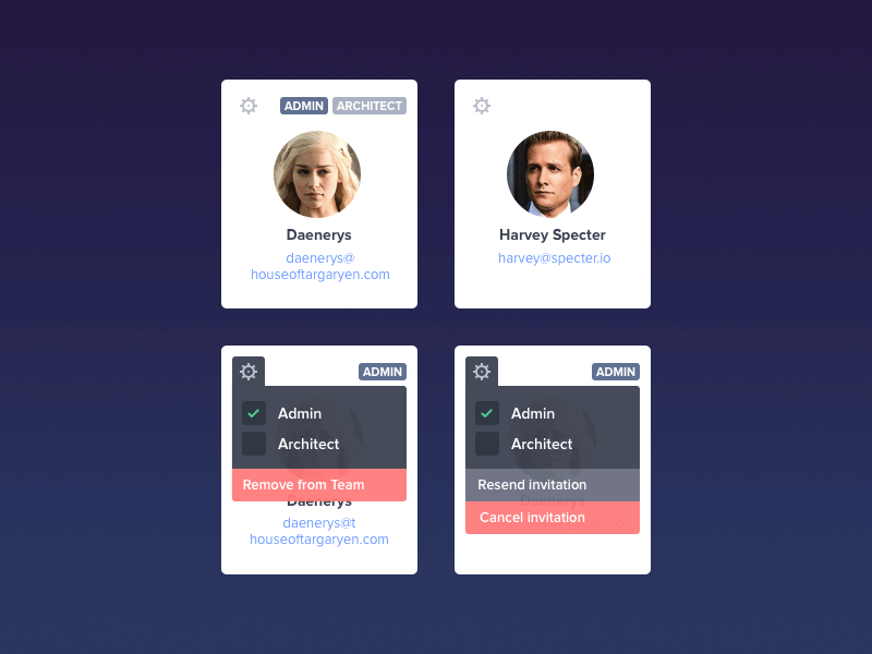 Team Cards by Jan Dvořák on Dribbble