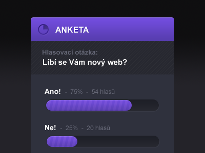 Poll box design icons poll purple ui vote web