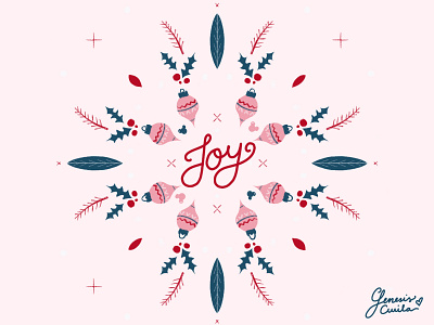 Disney Holiday Joy design digital digital 2d disney disney art graphic holiday holidays illustration illustrator mickey pattern procreate
