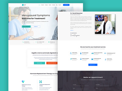 Hormone Replacement Therapy hero image landingpage medical minimal typography ui design uiuxdesign web design