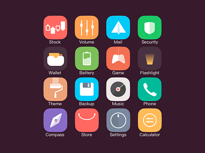 Phone icon for MIUI app design flat icon illustration miui ui