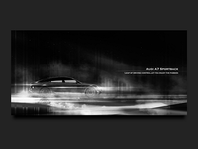 AUDI A7 Poster & Black audi car design illustration poster art ps