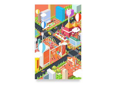 2.5D Illustration design dribbble flat illustration ui