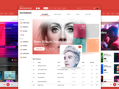 Netease Music redesign design dribbble ipad music netease redesign ui ux