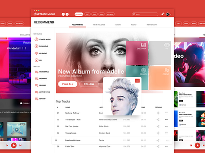 Netease Music redesign