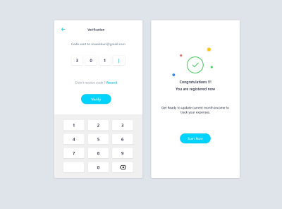 Verification Screen design ui ui design uiux ux visual design