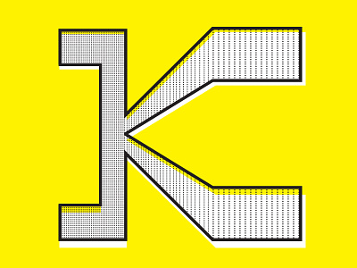 K k typography yellow