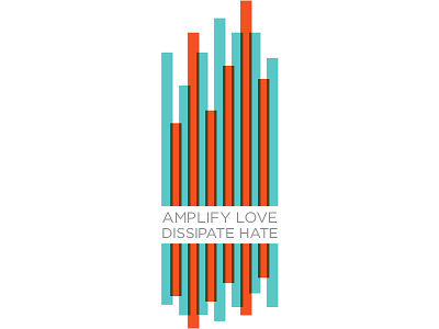 Amplify Love, Dissipate Hate typography