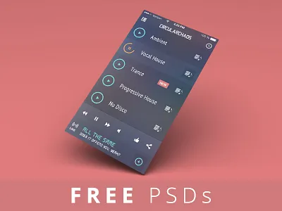 FREE PSDs - iGravertical Screen Layers + iOS 7 Screen Converter 5c 5s app download free freebie giveaway igravertical ios ios 7 ios7 iphone iphone 5 iphone 5s iphone5 media media controls mockup music neon perspective playlist psd screen screens songs template tilt ui user interface