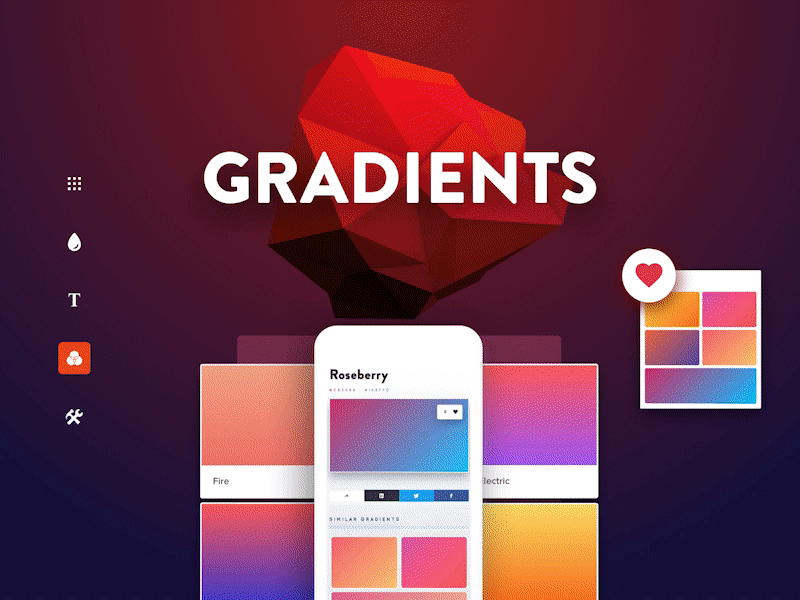 Hixle v2.0 app colors colours fonts gradients hixle palettes sketch tools update wordpress