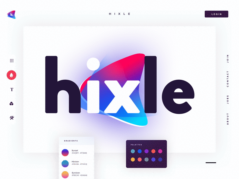 Hixle Rebranding after effects brand design gradients hixle icon ixd logo logomark mark rebranding