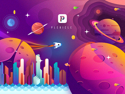 Plexicle iOS Game Graphics animation app colourful design game game art game design graphics icon icons illustration ios ios app plexicle sketch space vector