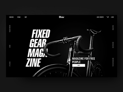 8bar e-commerce bikes debute e commerce graphicdesign helopage homepage typographic ui ux web webdesign
