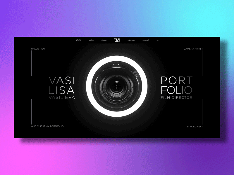 Portfolio Vasilisa firstshot homepage portfolio praphicdesign typographic ui ux web webdesign