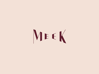 Meek Logo brand clean design font humble icon identity logo mark meek negative space symbol type typography