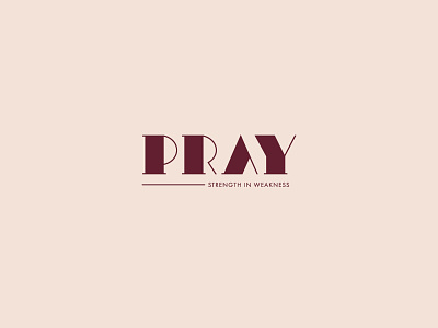 Pray Logo brand clean faith font icon identity logo mark negative space pray prayer symbol type typography