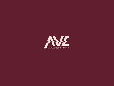 Ave Maria Logo brand church clean font frequency icon identity illusion logo mark negative space radio sound symbol type wave