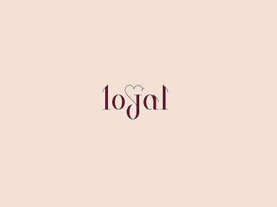 Loyal logo care combination devotion font icon lines logo love loyal mark negative space symbol type