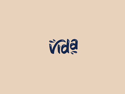Vida Logo brand clean cool drops font fresh fun icon identity juice life logo mark symbol type typography vida