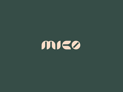 Mico Logo clean cream font green icon leaves logo mark mico nature negative space small symbol text type typo typography