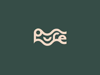Pure Logo brand clean clear flow font icon letters logo mark pure stream symbol text type typoraphy water waves