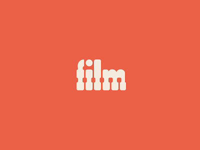 Film Logo create design film font icon logo make mark motion movement movie negative space studio symbol type typeface typography video vintage