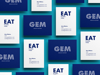 Gem Beach Bistro bostro brand clean eat font food fresh gem jewel logo meal ocean pebble restaurant rock sea type typeface water