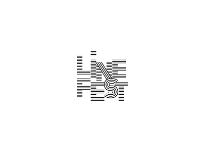 Line Fest Logo art brand clean creative festival font identity levels line line art logo mark minimalist modern optical illusion type typeface word