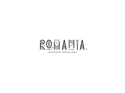 Romania Sewing Week brand clothing font icon identity letter logo mark patterns romania sew sewing symbol tradition type typeface typographic typography week word