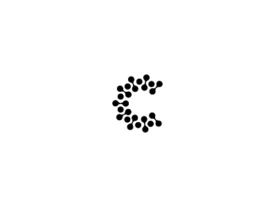 C logo branding c clean creative digital dots geometric icon it logo mark negative space round simple symbol technology