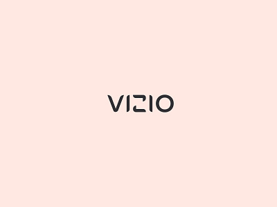 Vizio Logo brand content design font icon identity logo mark negative space play symbol video vizio