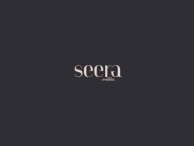 Seera Villa Logo brand chic clean design guest hign end house icon identity logo mark pension symbol tourist travel villa
