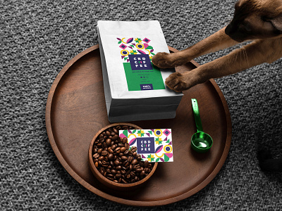 CBD Coffee Packaging bean brand cafe canabis cbd christmas coffee cup drink green icon identity logo mark oil package pattern square symbol
