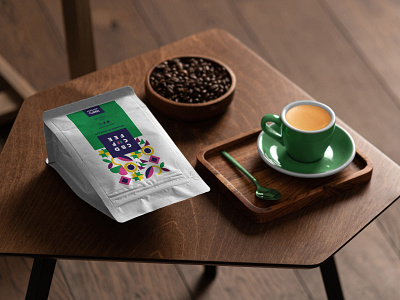 CBD Coffee Packaging bean beverage brand cafe cbd coffee cup drink green icon identity label logo oil packaging patterns romania square symbol word