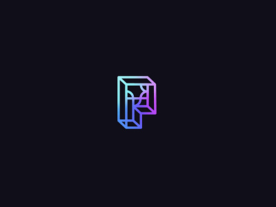 P Logo 3d apartment architecture art decor design gradient house icon interior letter logo mark p palace place real estate symbol type typeface