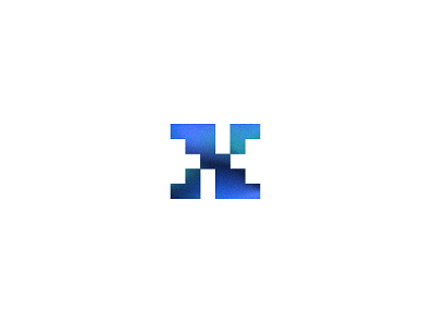 X Logo 3d brand clean cubes decor design gradient icon identity letter logo mark nft squares stairs symbol technology type typeface x