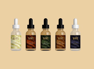 DOR - Essential Oils beauty bottle brand clean cosmetics design door dropper essential gold icon identity logo mark oil oils packaging plants symbol wordmark