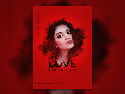 Love in the time of Cholera black blurry book cholera contrast cover love poster red