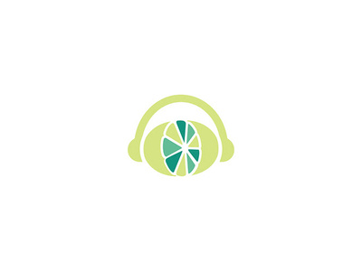 Fruit mix brand citrus clean combination disco fruit funky headphones icon identity lemon logo mark mix music negative space record song symbol tune