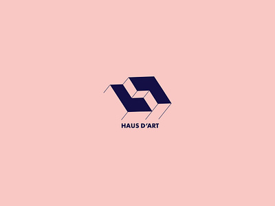 Haus D'art architechture architect art brand clean geometric haus house icon line logo mark negative space square symbol