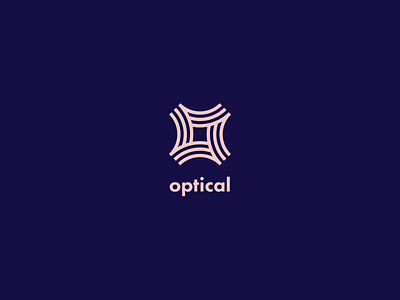 Optical Logo brand clean design eye icon identity lines logo mark negative space o optic optical outline round square symbol