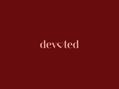 Devoted Logo clean devoted family font heart icon identity logo love loyal mark marriage purity stay symbol together type
