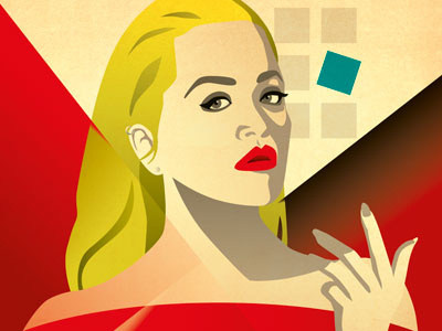 Rita Ora design graphic illustration koichi fujii music musician portrait women
