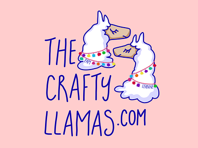 The Crafty Llamas Illustration Logo animal illustration llama llamas logo vector