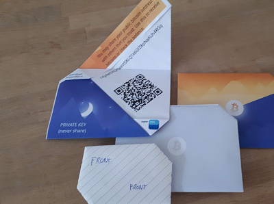 Origami Paper Bitcoin Wallet